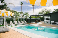 Mature trees in the yard give a nice balance of shade.
| The Electric Lady by Boutiq Luxury Vacation Rentals | Palm Springs, California