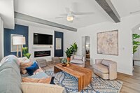 The living room has a large smart TV and a fireplace and is the perfect place to have a movie night.
| White Sands by Boutiq Luxury Vacation Rentals | Destin, Florida