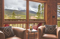 Guests can enjoy all meals with the incredible mountain view directly out of the immense living space doors and windows.  
| Lupine Lookout by Boutiq Luxury Vacation Rentals | Breckenridge, Colorado