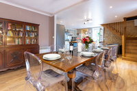 Dining at the cottage at Les Chouettes