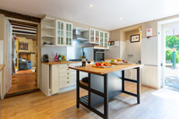 The kitchen at the cottage at Les Chouettes